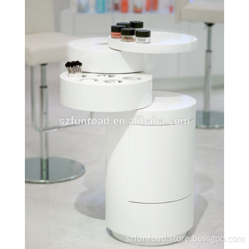 elegant customized cosmetic display stand for shop furniture